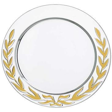 Plato metálico laurel 
