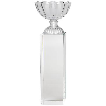 Copa de cristal con vaso en forma de pétalos