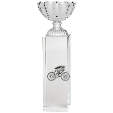 Copa de cristal con vaso en forma de pétalos