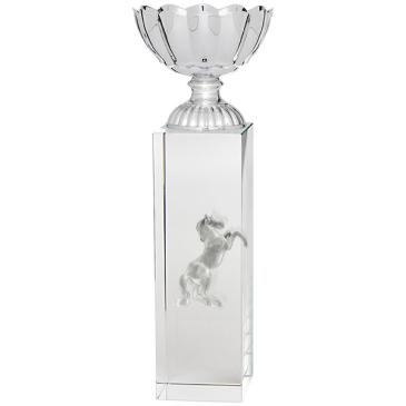 Copa de cristal con vaso en forma de pétalos