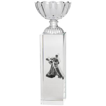 Copa de cristal con vaso en forma de pétalos