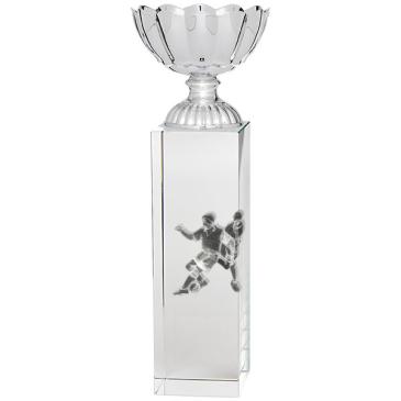 Copa de cristal con vaso en forma de pétalos