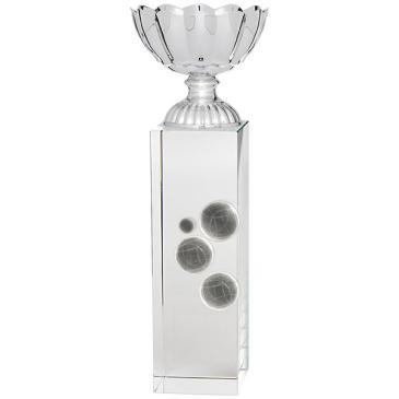 Copa de cristal con vaso en forma de pétalos