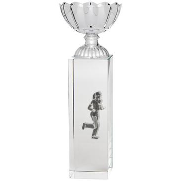 Copa de cristal con vaso en forma de pétalos