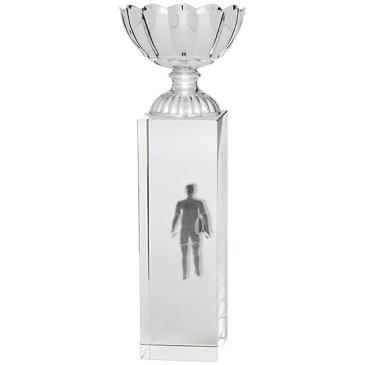 Copa de cristal con vaso en forma de pétalos