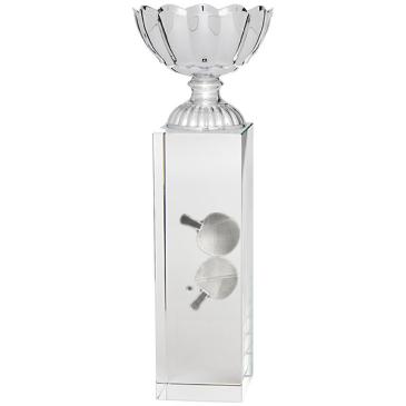 Copa de cristal con vaso en forma de pétalos