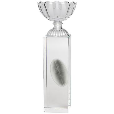 Copa de cristal con vaso en forma de pétalos