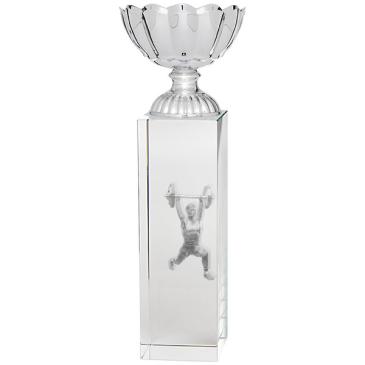 Copa de cristal con vaso en forma de pétalos