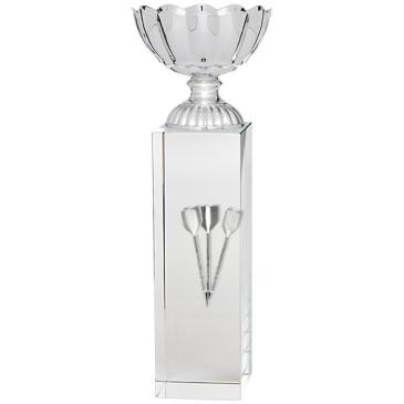 Copa de cristal con vaso en forma de pétalos