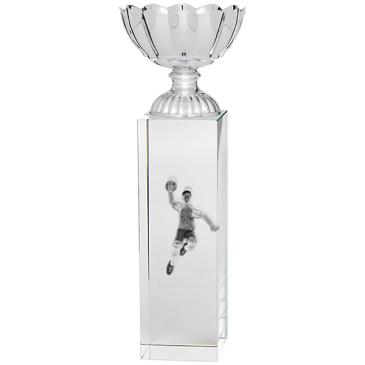 Copa de cristal con vaso en forma de pétalos
