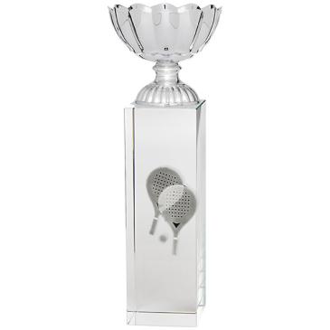 Copa de cristal con vaso en forma de pétalos