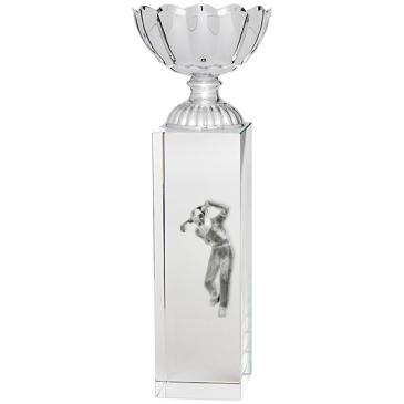 Copa de cristal con vaso en forma de pétalos