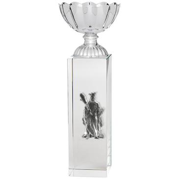 Copa de cristal con vaso en forma de pétalos