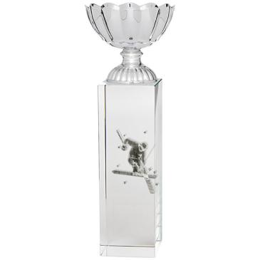 Copa de cristal con vaso en forma de pétalos