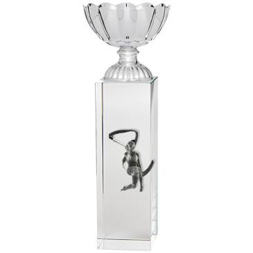Copa de cristal con vaso en forma de pétalos