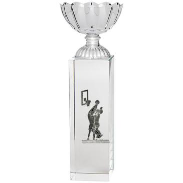 Copa de cristal con vaso en forma de pétalos
