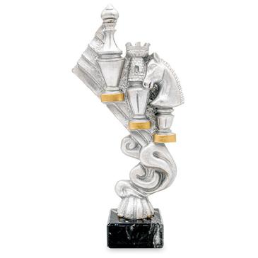 Trofeo de resina ajedrez fichas