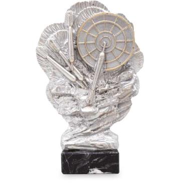Trofeo de resina de dardos decorada