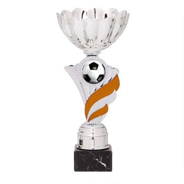 Trofeo portadiscos pétalos con centro naranja
