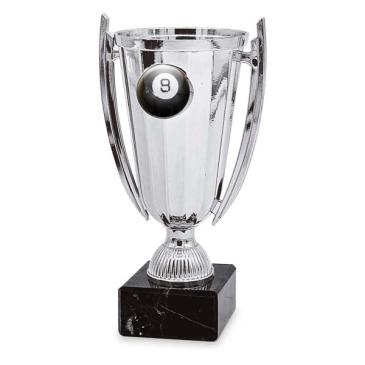 Copa plateada portadiscos con asas
