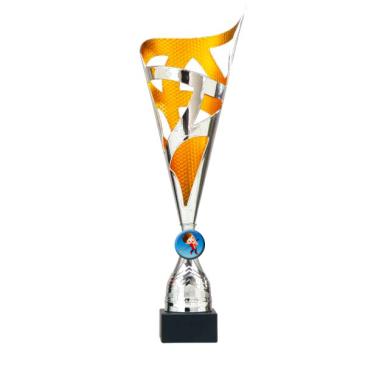 Trofeo ánfora plata y oro 