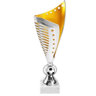 Trofeo ánfora bicolor plata oro 