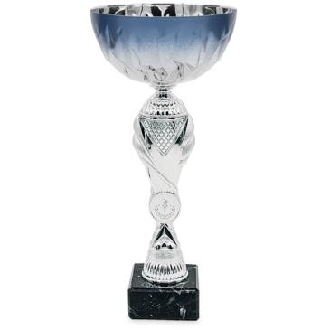 Copa plateada con vaso 