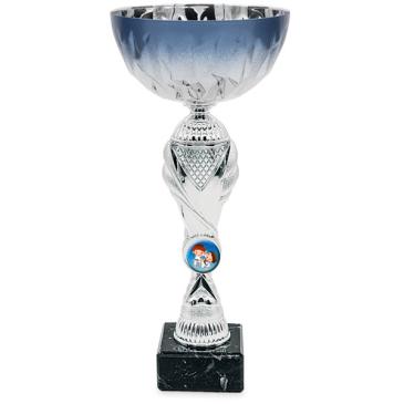 Copa plateada con vaso 