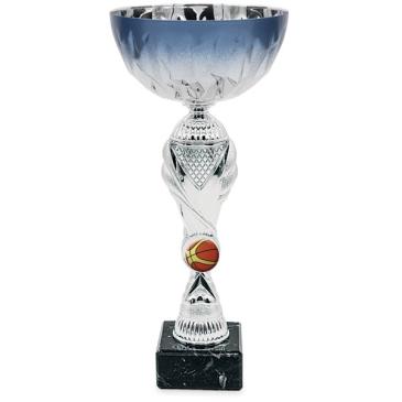 Copa plateada con vaso 