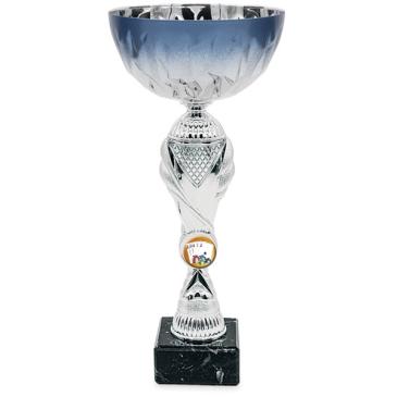 Copa plateada con vaso 