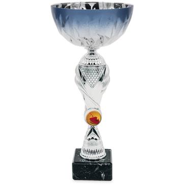 Copa plateada con vaso 