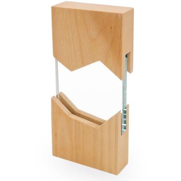 Trofeo de cristal con soporte de madera