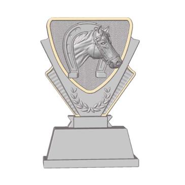 Trofeo de resina hípica