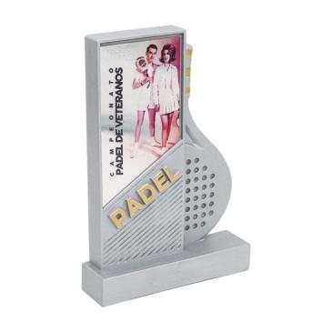 Trofeo de resina pádel plana