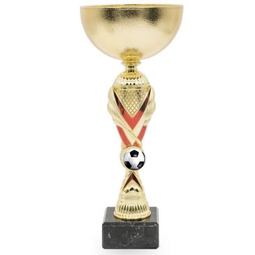 Copa dorada con centro bicolor rojo 