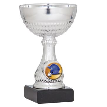 Copa portadiscos plateada
