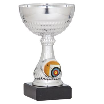 Copa portadiscos plateada