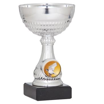 Copa portadiscos plateada