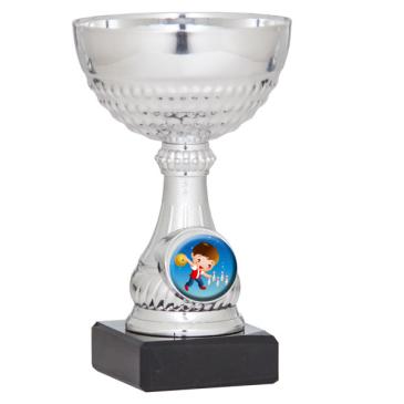 Copa portadiscos plateada