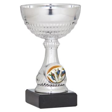 Copa portadiscos plateada