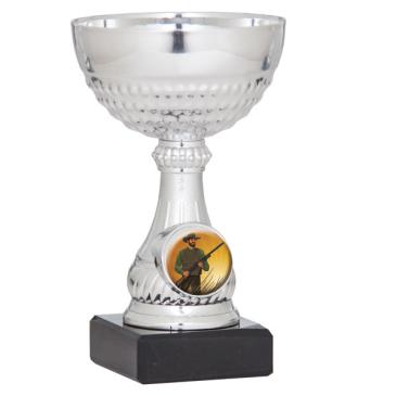 Copa portadiscos plateada