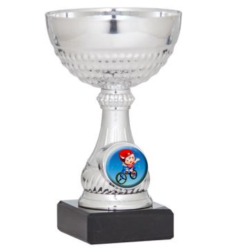 Copa portadiscos plateada