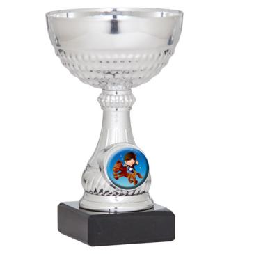 Copa portadiscos plateada
