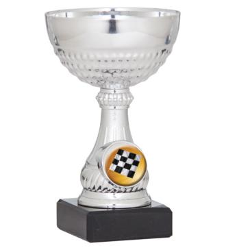 Copa portadiscos plateada