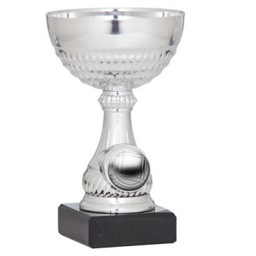 Copa portadiscos plateada