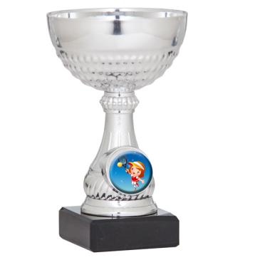 Copa portadiscos plateada