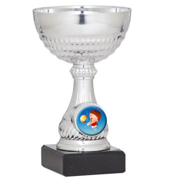 Copa portadiscos plateada