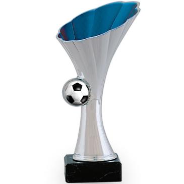 Trofeo portadiscos con forma de flor interior azul