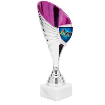 Portadiscos plata rosa porta escudo 22cm