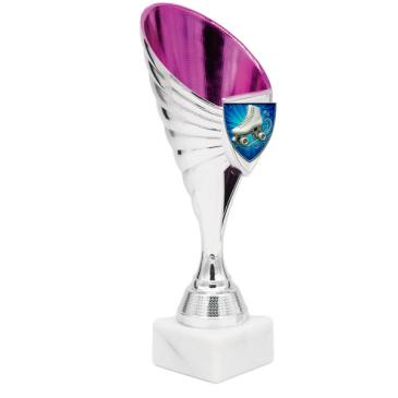 Portadiscos plata rosa porta escudo 22cm
